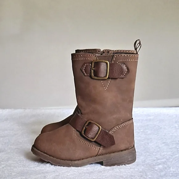 Little Girl's Brown Knee High ๐ข Boots - Picture 3 of 7